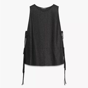 ZARA BLACK LINEN TANK TOP